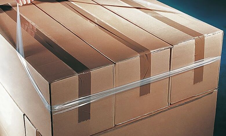 Dehnband zur Palettensicherung aus Recycling-Kunststoff