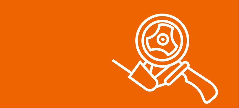 Verpackung mit orangem Hintergrund